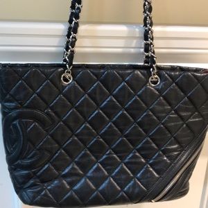 Chanel cotton club tote- quilted CC bag